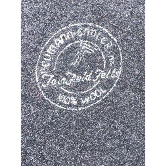 Tour Field Felts Black Wool Felt Hat Zig Zag Edge Cap One Size - Picture 5 of 5